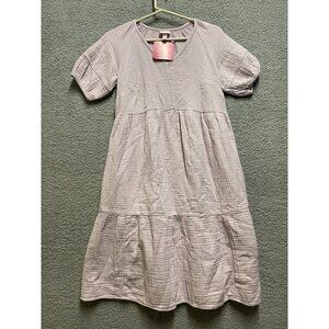 Isabel Maternity purple Lavender Gauze Muslin XS Dress tiered NWT MRSP $34.99